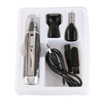 4 in 1 Rechargeable Men Electric Nose Ear Hair Trimmer Painless Women trimming sideburns eyebrows Beard hair clipper cut Shaver
