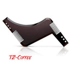 New Arrivals Men Beard Shaping Styling Template Comb Transparent Men's Beards Combs Beauty Tool For Hair Beard Trim Templates